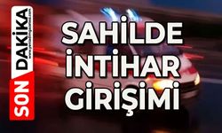 Sahilde intihar girişimi