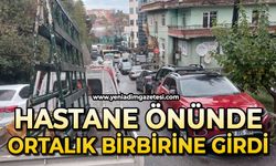 Hastane önünde ortalık birbirine girdi