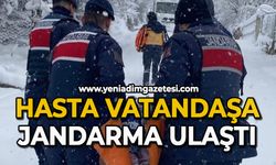 Hasta vatandaşa jandarma ulaştı