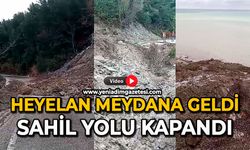 Heyelan meydana geldi: Sahil yolu kapandı
