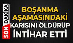 Boşanma aşamasındaki karısını öldürüp intihar etti
