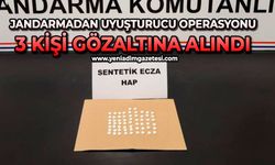 Jandarmadan uyuşturucu operasyonu: 3 kişi gözaltına alındı