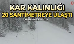Kar kalınlığı 20 santimetreye ulaştı