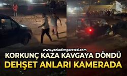 Korkunç kaza kavgaya döndü: o anlar kamerada