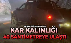 Kar kalınlığı 40 santimetreye ulaştı