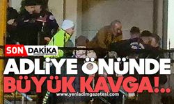 Adliye önünde büyük kavga!