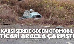 Karşı şeride geçen otomobil ticari araçla çarpıştı: 1 yaralı