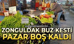 Zonguldak buz kesti: Pazar boş kaldı