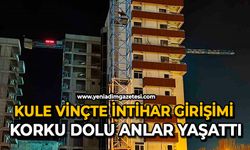 Kule vinçte intihar girişimi korku dolu anlar yaşattı