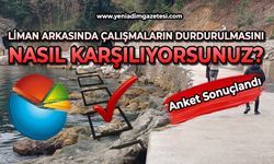 'Liman arkasında çalışmaların durdurulmasını nasıl karşılıyorsunuz?' anketi sonuçlandı