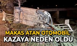 Makas atan otomobil kazaya neden oldu