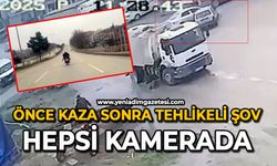 Önce kaza, sonra tehlikeli şov: Hepsi kamerada