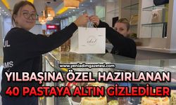 Yılbaşına özel hazırlanan 40 pastaya altın gizlediler