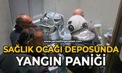 Sağlık ocağının deposunda yangın paniği