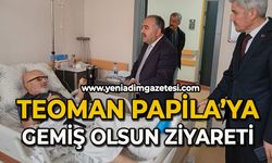 Teoman Papila’ya ziyaret ettiler: Geçmiş olsun dileklerini ilettiler