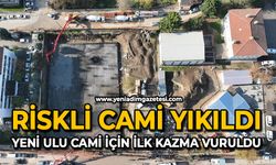 Riskli cami yıkıldı: Yeni Ulu Cami için ilk kazma vuruldu