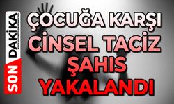 Çocuğa karşı cinsel taciz: Şahıs yakalandı