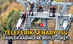 Teleferik senaryosu: Ekipler kabinlere böyle ulaştı