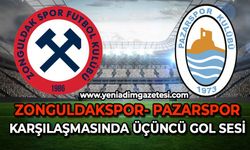 Zonguldakspor-Pazarspor karşılaşmasında üçüncü gol sesi