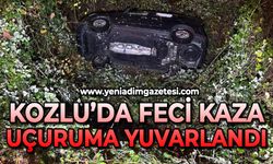 Kozlu'da feci kaza: Uçuruma yuvarlandı