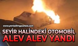 Seyir halindeki Tofaş otomobil alev alev yandı