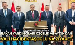 Bakan Yardımcıları Özçelik ve Aydın'dan Vali Hacıbektaşoğlu'na ziyaret