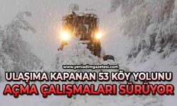 Ulaşıma kapanan 53 köy yolunu açma çalışmaları sürüyor