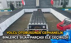 Yolcu otobüsünde cephanelik: Binlerce silah parçası ele geçirildi