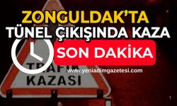 Zonguldak’ta tünel çıkışında kaza