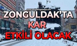 Zonguldak’ta kar etkili olacak
