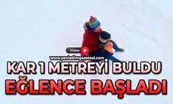 Kar 1 metreyi buldu: Eğlence başladı