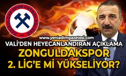 Vali'den heyecanlandıran açıklama: Zonguldakspor 2. Lig’e mi yükseliyor?