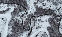 Karla kaplanan dağlarda hayran bırakan manzaralar