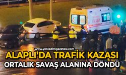 Alaplı’da trafik kazası: Ortalık savaş alanına döndü