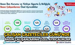 Çalışan Gazeteciler Günü’nde basın çalışanlarına özel ayrıcalıklar