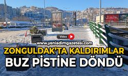 Kaldırımlar buz pisti