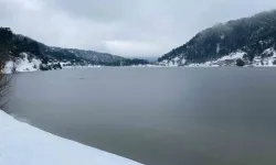 Çubuk gölü buz tuttu