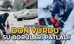Don vurdu: Su boruları patladı