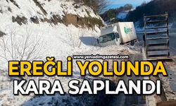 Ereğli yolunda kara saplandı
