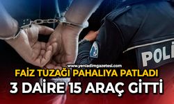 Faiz tuzağı pahalıya patladı: 3 daire, 15 araç gitti