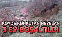 Korkutan heyelan: 3 ev boşaltıldı