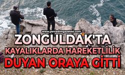 Zonguldak'ta kayalıklarda hareketlilik: Duyan oraya gitti