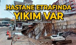 Hastane etrafında yıkım var