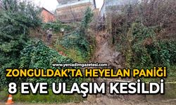 Zonguldak’ta heyelan paniği: 8 eve ulaşım kesildi
