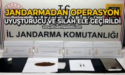 Jandarmadan operasyon: Uyuşturucu ve silah ele geçirildi