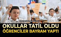 Okullar tatil oldu, öğrenciler bayram yaptı