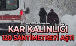 Kar kalınlığı 120 santimetreyi aştı