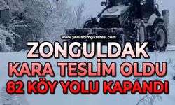 Zonguldak kara teslim oldu: 82 köy yolu ulaşıma kapandı