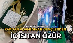 Kardan adamı yıkan gençlerden iç ısıtan özür