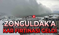 Zonguldak'a kar fırtınası geldi
